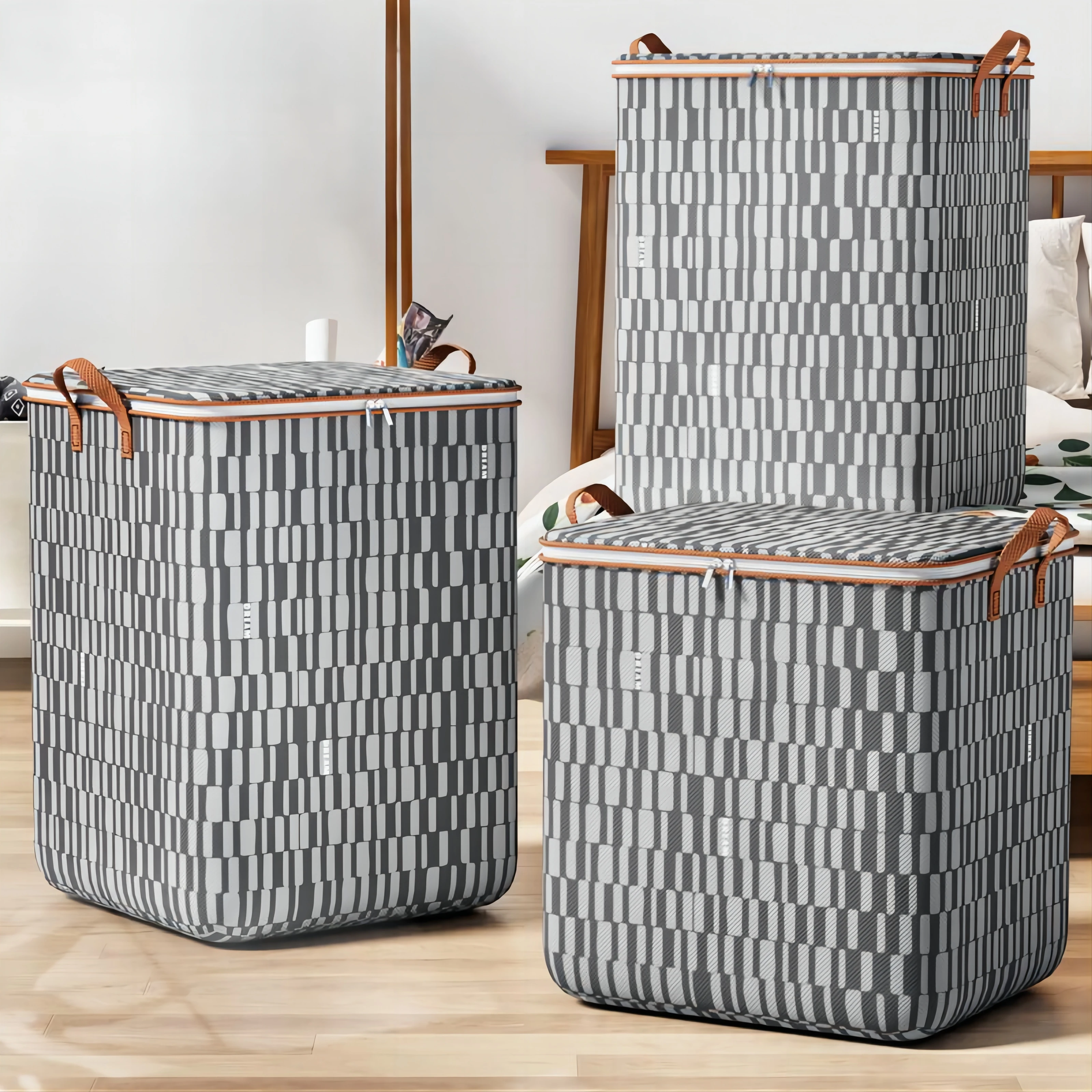 Quilts Storage Bags with Zipper Foldable Thick Non-woven Moving luggage Bags Large Organizers for Blankets Pillow
Quilts Storage Bags with Zipper Foldable Thick Non-woven Moving luggage Bags Large Organizers for Blankets Pillow