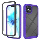 Soft Tpu Bumper Case PC Back Cover for iPhone 12 12pro 12max 12pro max Solid Anti Scratch Phone Case