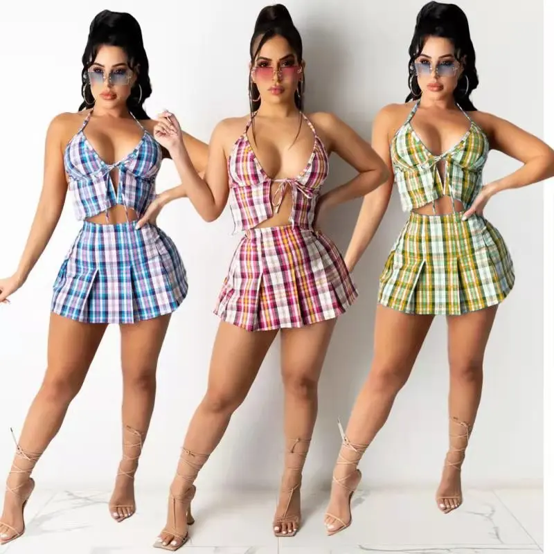 F30360A summer women's wear sexy spaghetti strap tops pleated dress two Piece suit, Customized color
F30360A summer women's wear sexy spaghetti strap tops pleated dress two Piece suit, Customized color