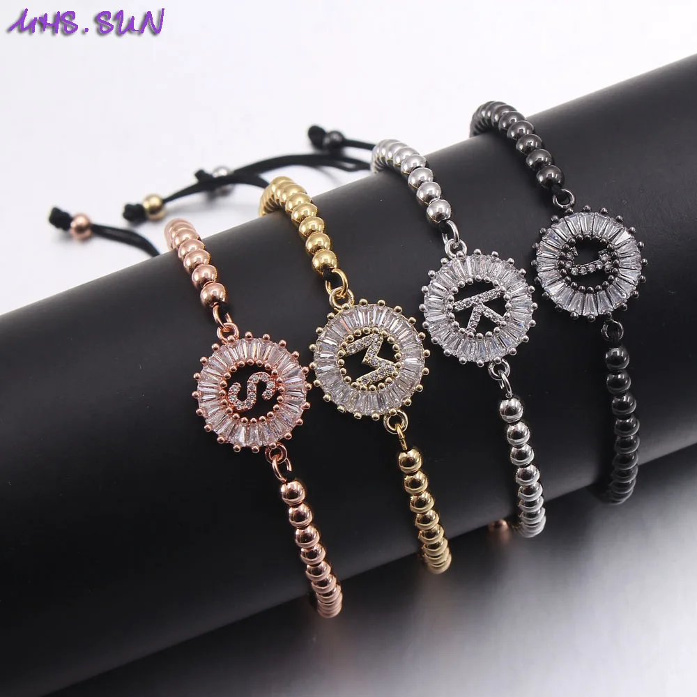 MHS.SUN Zircon Women 26 Letter Charm Beaded Bracelets 18K Gold Plated A-Z Alphabet Adjustable Rope Chain Bangels Jewelry Gifts
MHS.SUN Zircon Women 26 Letter Charm Beaded Bracelets 18K Gold Plated A-Z Alphabet Adjustable Rope Chain Bangels Jewelry Gifts