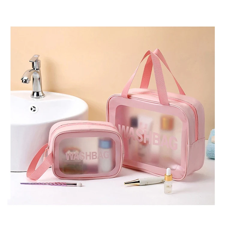 Small Pink PU Good Price Suka Clear Pink Cosmetic Waterproff Makeup Travel Bags, 3 colors
Small Pink PU Good Price Suka Clear Pink Cosmetic Waterproff Makeup Travel Bags, 3 colors