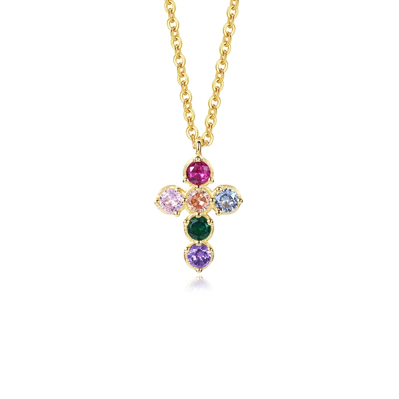 Trending Fine Jewelry necklaces 925 Silver Gold Plated Colored Zircon Christian Corss Pendant Necklace
Trending Fine Jewelry necklaces 925 Silver Gold Plated Colored Zircon Christian Corss Pendant Necklace