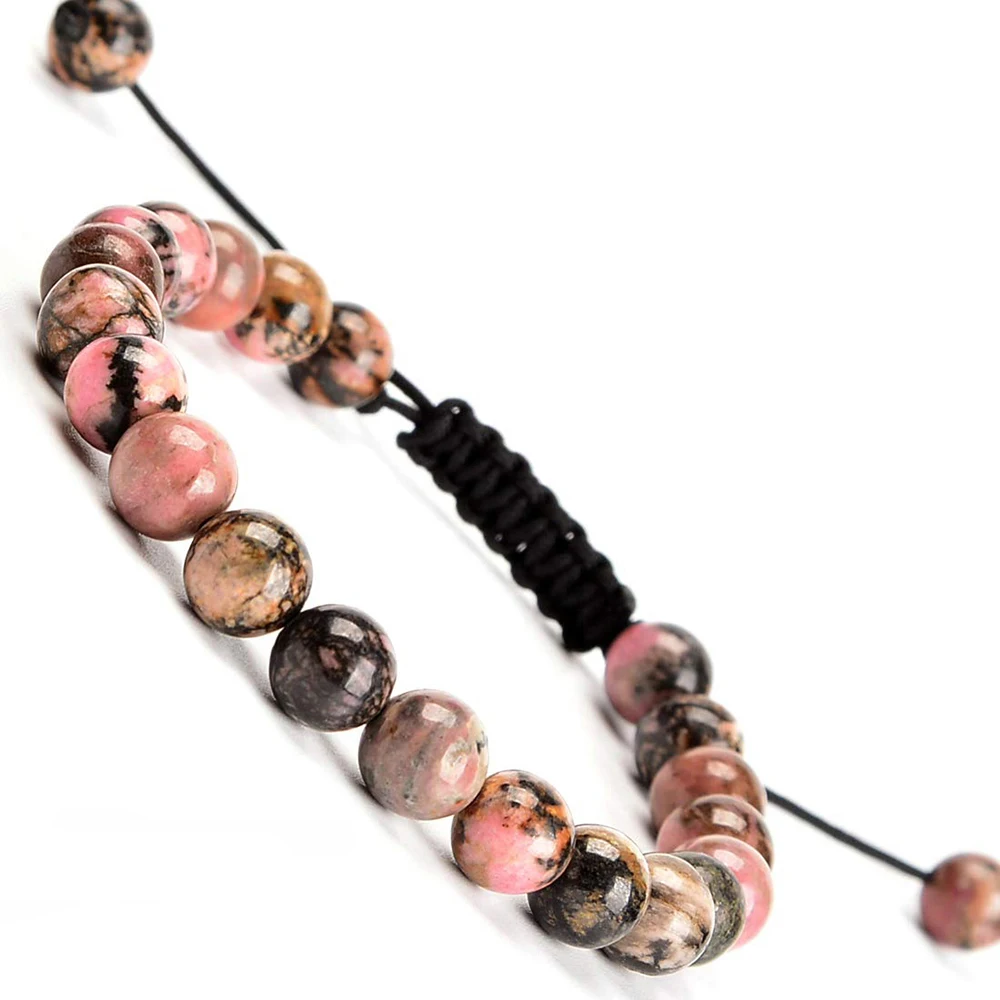 Good Charm Natural Stone Healing Energy 8mm Rhodonite Gemstone Adjustable Braided Beaded Bracelet Unisex
Good Charm Natural Stone Healing Energy 8mm Rhodonite Gemstone Adjustable Braided Beaded Bracelet Unisex