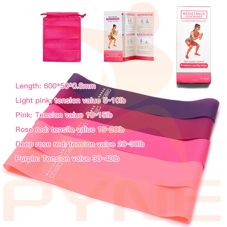 Wholesale Custom Logo Latex Resistance Loop Band Set With Printed Exercises, Normal color, gradient color
Wholesale Custom Logo Latex Resistance Loop Band Set With Printed Exercises, Normal color, gradient color
