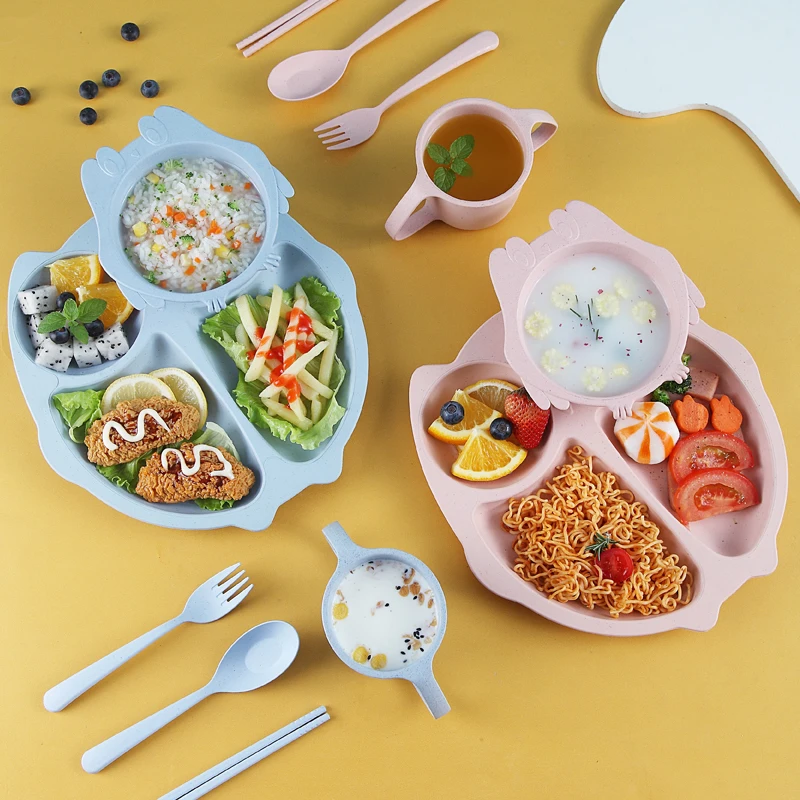 Wheat straw 6 Piece Set Kids Dinnerware Set With Owl Plate Bowl Cup Spoon Fork Chopsticks, Pink/blue/beige/green
Wheat straw 6 Piece Set Kids Dinnerware Set With Owl Plate Bowl Cup Spoon Fork Chopsticks, Pink/blue/beige/green
