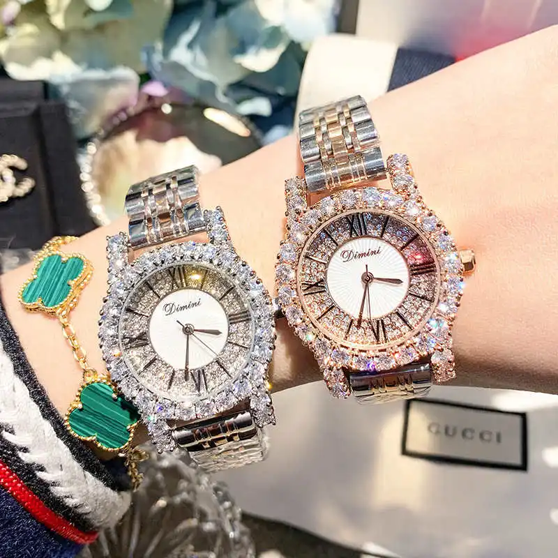 Hiphop Iced Out VS Moissanite Watches Ladies Stainless Steel Bands 3ATM Waterproof Rome Digital Quartz Watch Quartz Watches, Rose gold/silver
Hiphop Iced Out VS Moissanite Watches Ladies Stainless Steel Bands 3ATM Waterproof Rome Digital Quartz Watch Quartz Watches, Rose gold/silver