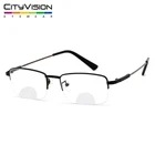 Fashionable and high quality metal memory double light reading glasses
