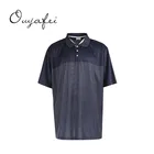 Ready goods custom design 100% polyester knitted stripe summer quick dry men polo t-shirt
