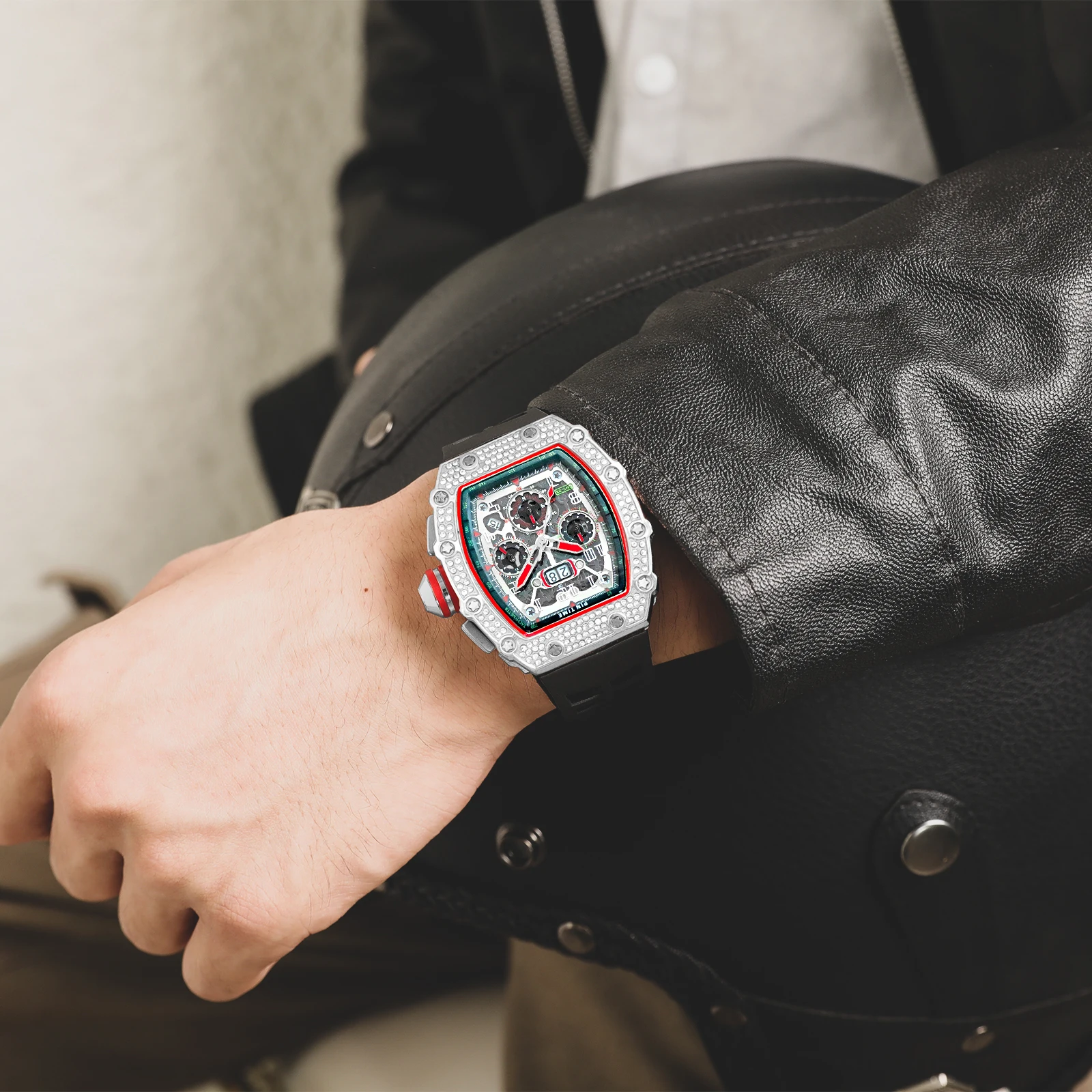 RM Style high quality custom mens watch quartz movement luxury wrist watch, Black,rose gold,gold and silver
RM Style high quality custom mens watch quartz movement luxury wrist watch, Black,rose gold,gold and silver