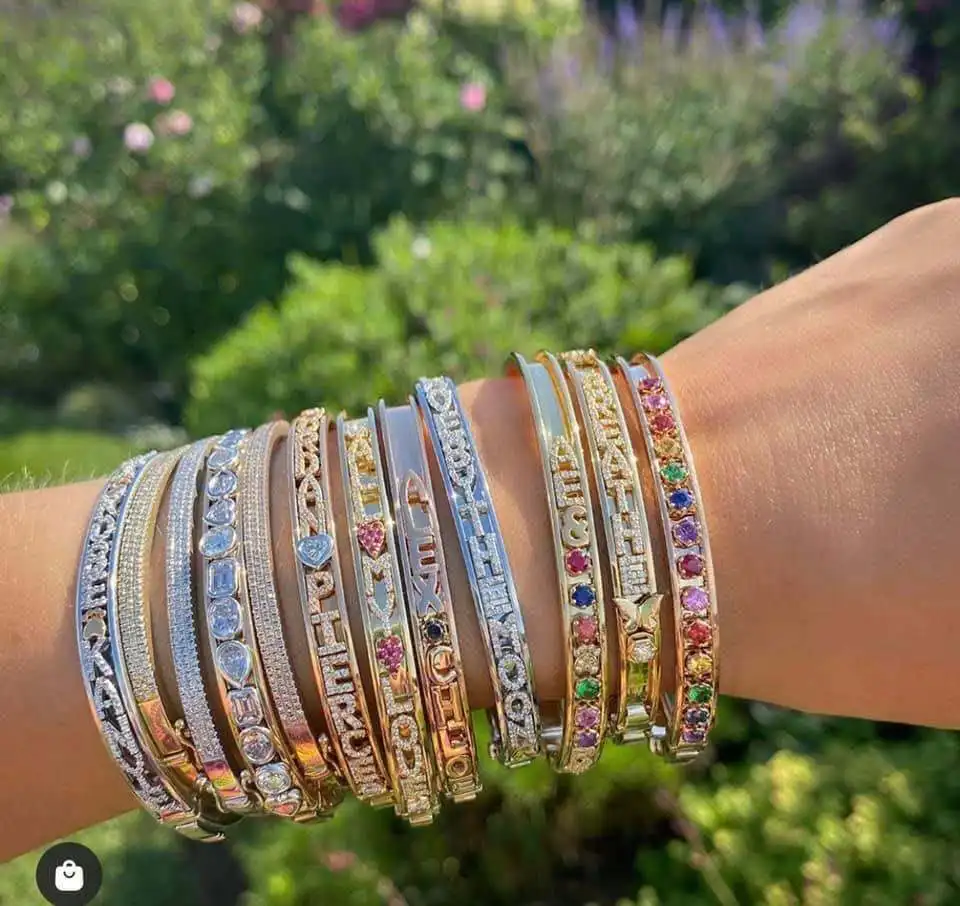 Fashion Gold Plated Letter Bangle Custom Name Bracelet Stainless Steel Bangle Crystal Rhinestone Slider Charm Bangle
Fashion Gold Plated Letter Bangle Custom Name Bracelet Stainless Steel Bangle Crystal Rhinestone Slider Charm Bangle