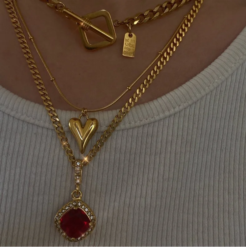 14K Gold Plated Stainless Steel Jewelry Dainty Heart Pendant Necklace Love Heart Choker Necklace Accessories Women 2021
14K Gold Plated Stainless Steel Jewelry Dainty Heart Pendant Necklace Love Heart Choker Necklace Accessories Women 2021
