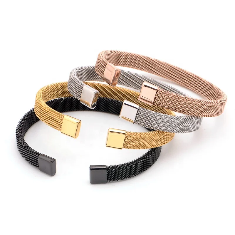VEROMCA Stainless Steel Gold Plated Bracelet Fashion Mesh C Shaped Bracelet Open Adjustable Sizes Bangle, Silver,gold,rose gold,black
VEROMCA Stainless Steel Gold Plated Bracelet Fashion Mesh C Shaped Bracelet Open Adjustable Sizes Bangle, Silver,gold,rose gold,black