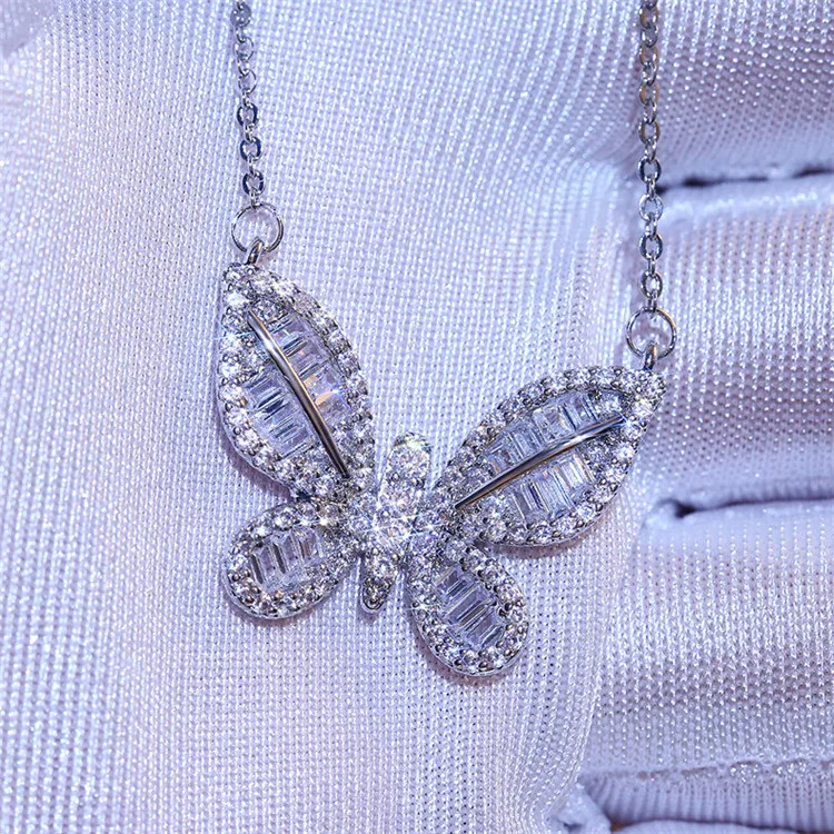 Zircon Women Fashion Vintage Simple Gold Chain 925 Sterling Silver Elegant Butterfly Necklace, Picture shows
Zircon Women Fashion Vintage Simple Gold Chain 925 Sterling Silver Elegant Butterfly Necklace, Picture shows