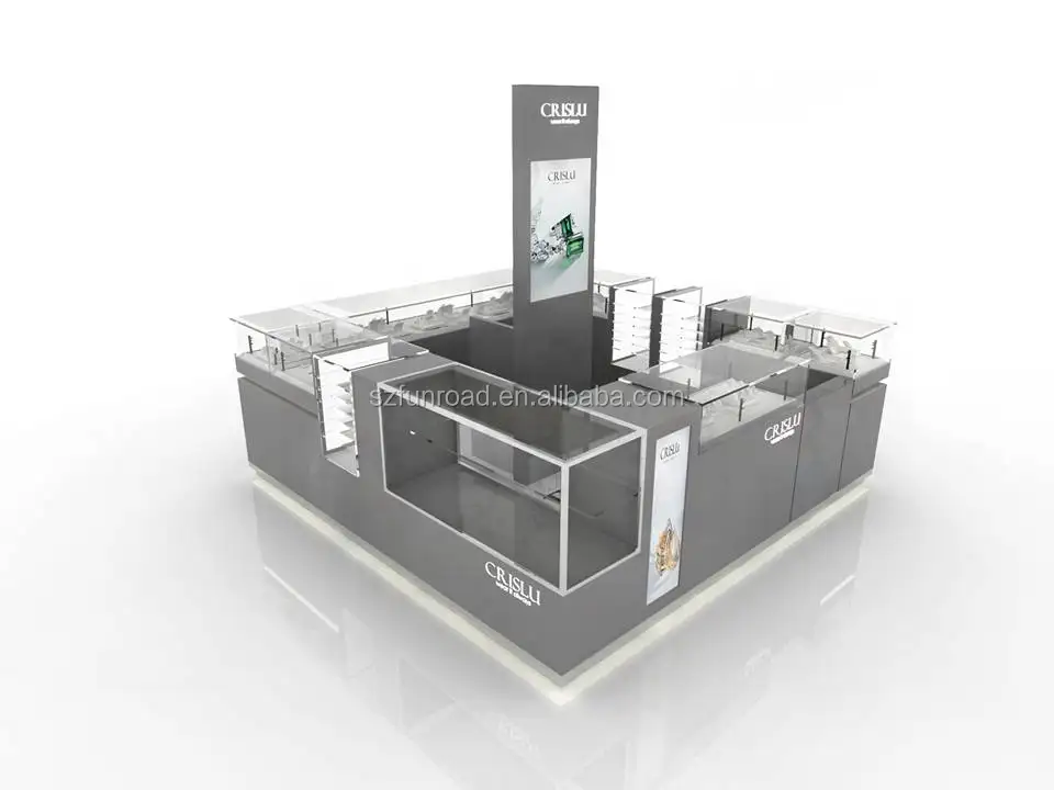 Good quality jewelry display kiosk store furniture for jewellery mall retail kiosk display