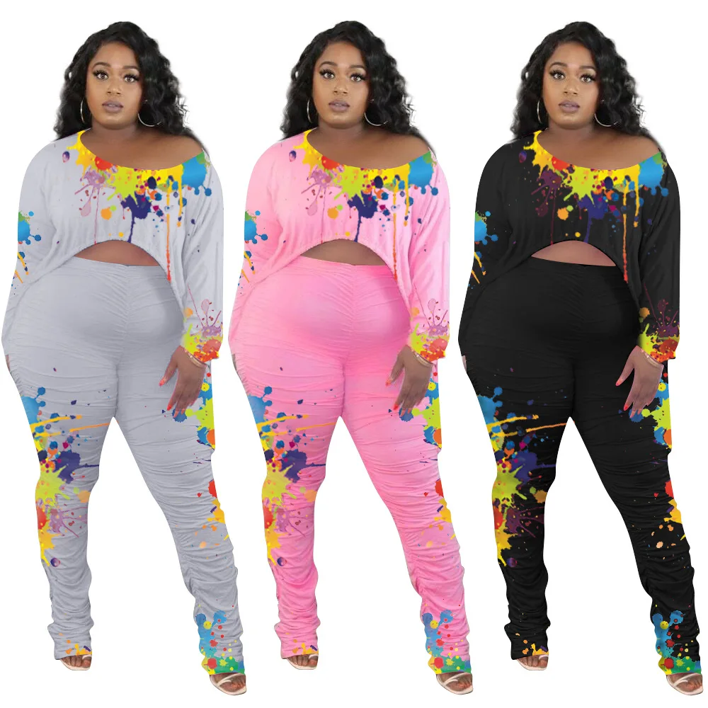 2021 plus size flora printed stack Pants 2 Piece Set Women Two Piece stack Pants Set
2021 plus size flora printed stack Pants 2 Piece Set Women Two Piece stack Pants Set