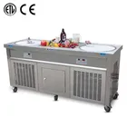 Free shipping to U.S. tax free ETL CE Rohs approved rolled up instant fried fry thai ice cream roll machine