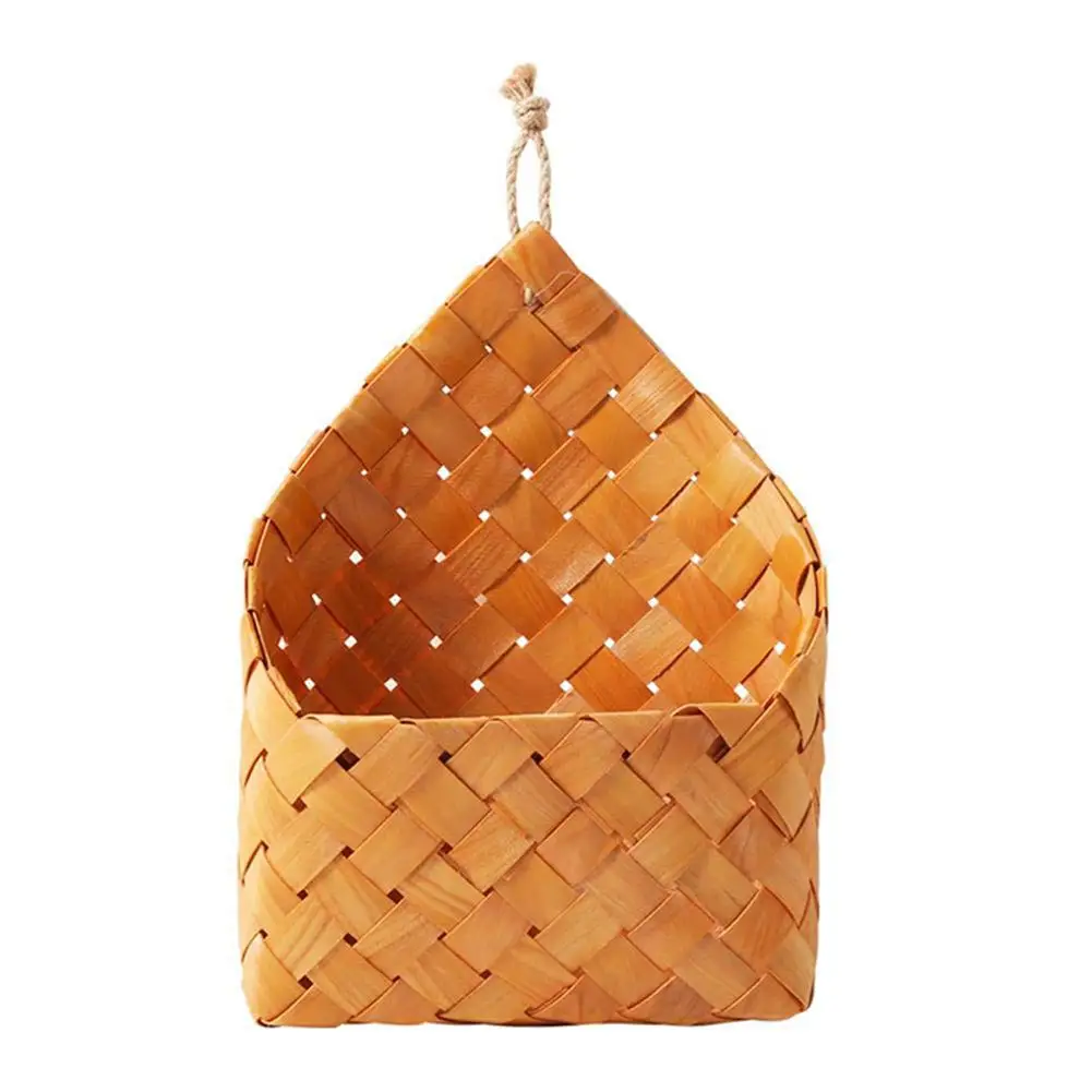 Woven Fruit Basket Household Japanese Wall-mounted Storage Basket Wood Chip Weaving Handmade Sundries Basket
Woven Fruit Basket Household Japanese Wall-mounted Storage Basket Wood Chip Weaving Handmade Sundries Basket