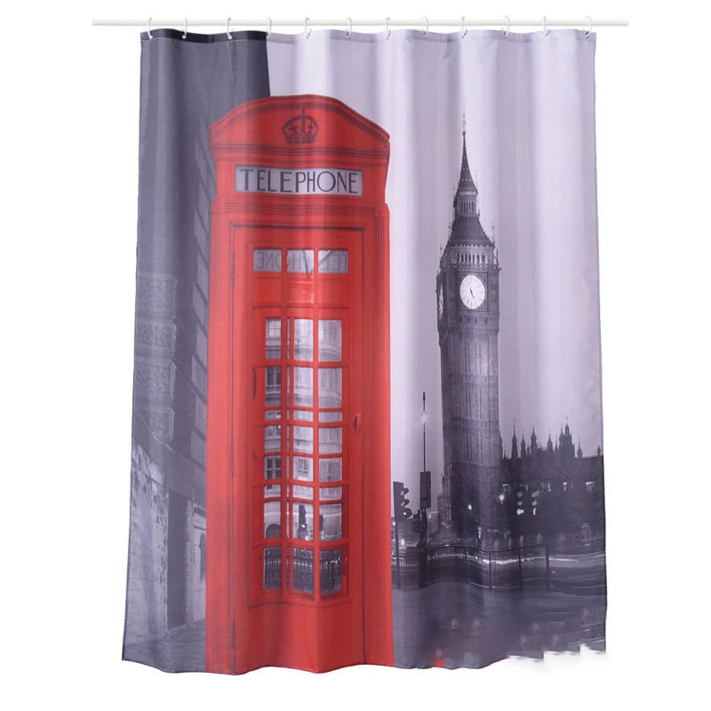 DB Black London Telephone Booth Patterned Shower Curtains Polyester Textile Shower Cutain Waterproof
DB Black London Telephone Booth Patterned Shower Curtains Polyester Textile Shower Cutain Waterproof