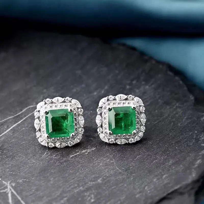 2021 925 Silver Hot Sale Inlay Emerald Earrings Stud Earring For Girls Elegant Earrings For Women Jewelry, Silver color
2021 925 Silver Hot Sale Inlay Emerald Earrings Stud Earring For Girls Elegant Earrings For Women Jewelry, Silver color