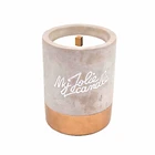 Hot style plain jasmine scented candles oem custom concrete cup with logo