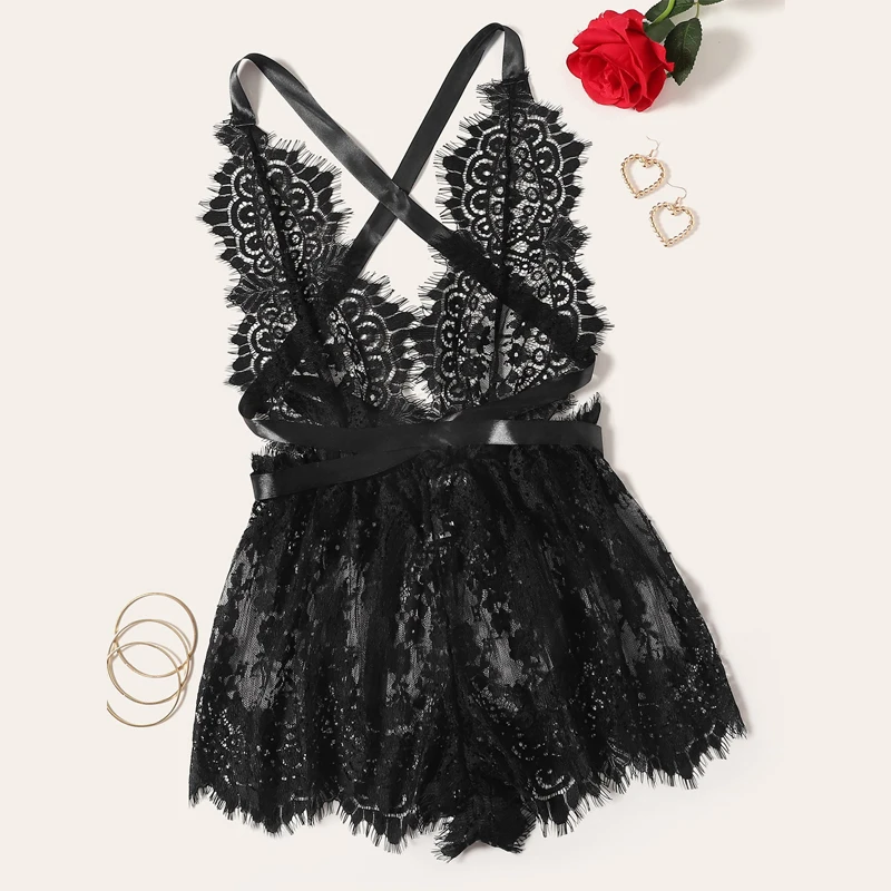 2020 New arrival Women Elegant Cheap Black Eyelash Lace Deep V Neck Lace Slip Bodysuits
2020 New arrival Women Elegant Cheap Black Eyelash Lace Deep V Neck Lace Slip Bodysuits