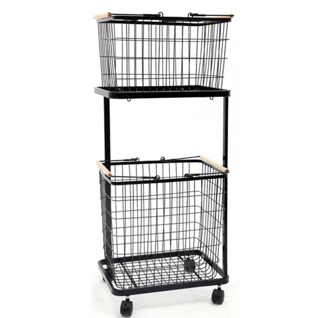 Japanese-style simple white folding large dirty wrought iron laundry basket Double-layer laundry basket with wheel
Japanese-style simple white folding large dirty wrought iron laundry basket Double-layer laundry basket with wheel