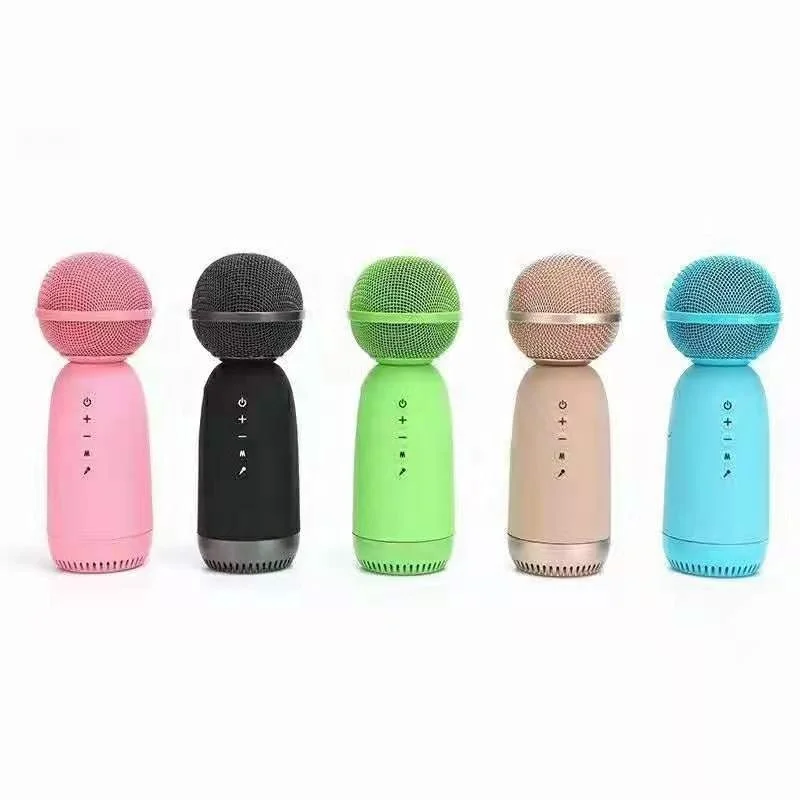 2021 kids silicone candy color mini cute wireless handheld microphone hifi speaker for home party
2021 kids silicone candy color mini cute wireless handheld microphone hifi speaker for home party