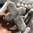 Wholesale Polished Natural Crystal Agate Healing Quartz Cross For Christian Gift