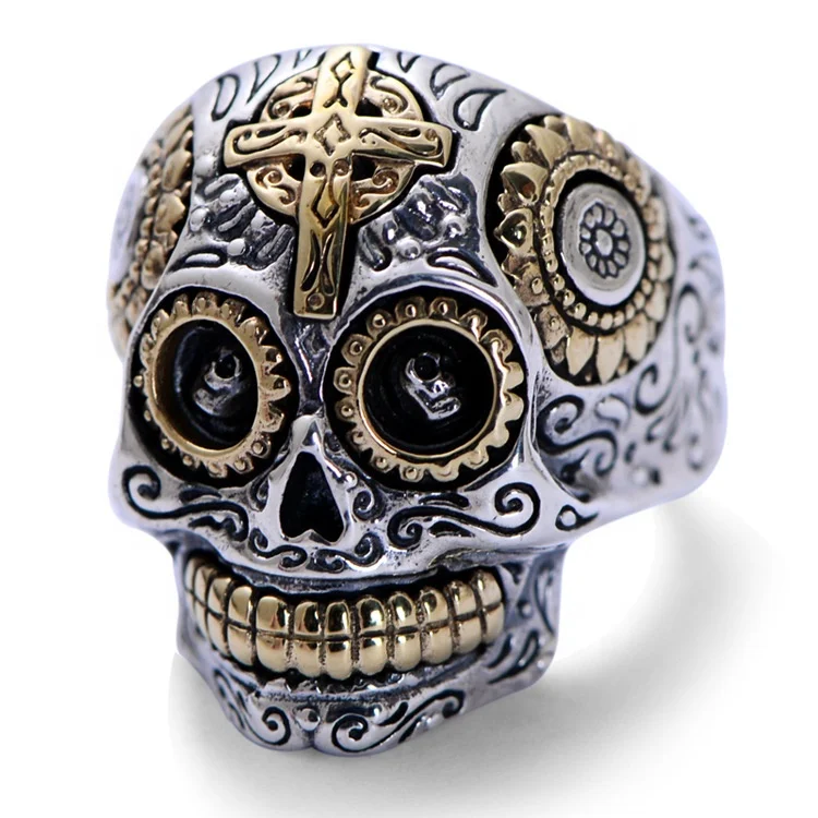 Antique Rhodium Plated Men 925 Sterling Silver Skull Ring for Men Silver Jewelry, Silver yellow gold
Antique Rhodium Plated Men 925 Sterling Silver Skull Ring for Men Silver Jewelry, Silver yellow gold