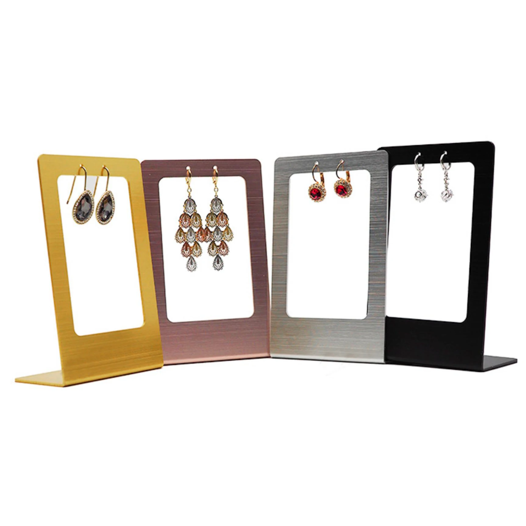 Plated jewellery store metal ear ring displayer holder door frame shaped jewelry display stand earrings, Rose gold,gold,black,silver
Plated jewellery store metal ear ring displayer holder door frame shaped jewelry display stand earrings, Rose gold,gold,black,silver