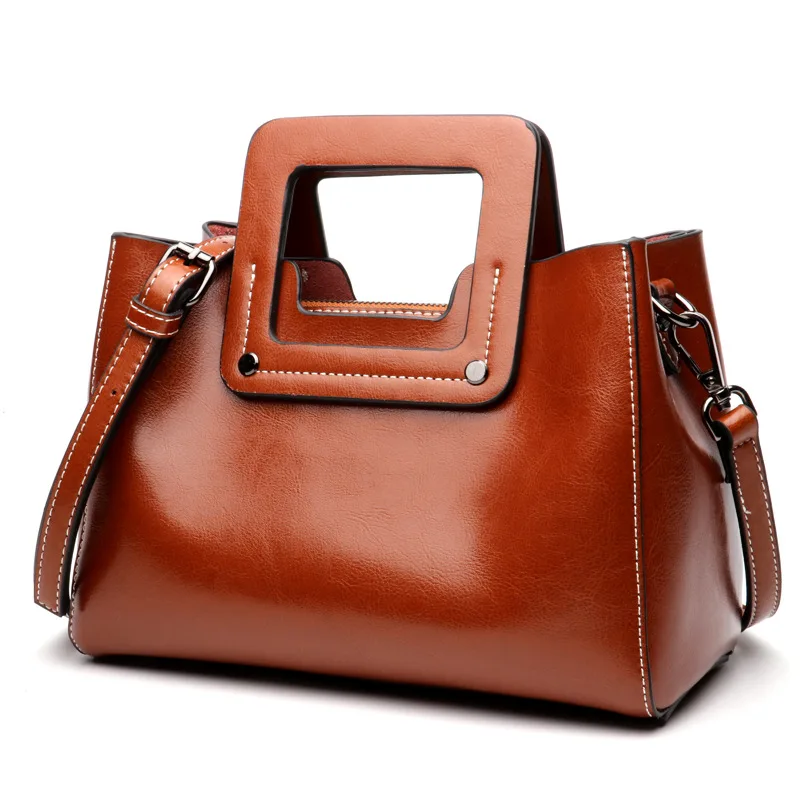 Genuine leather handbag Fashion women's hand-held crossbody bag single shoulder waxed cow leather bag wholesale
Genuine leather handbag Fashion women's hand-held crossbody bag single shoulder waxed cow leather bag wholesale
