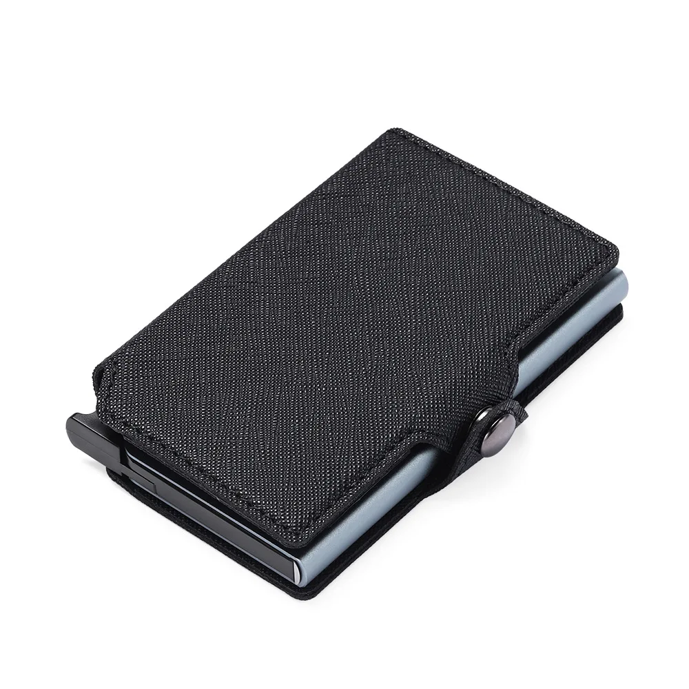 2021 New Card holder Metal Credit Wallet automatic pop-up card PU Leather cross pattern fashion men's wallet
2021 New Card holder Metal Credit Wallet automatic pop-up card PU Leather cross pattern fashion men's wallet