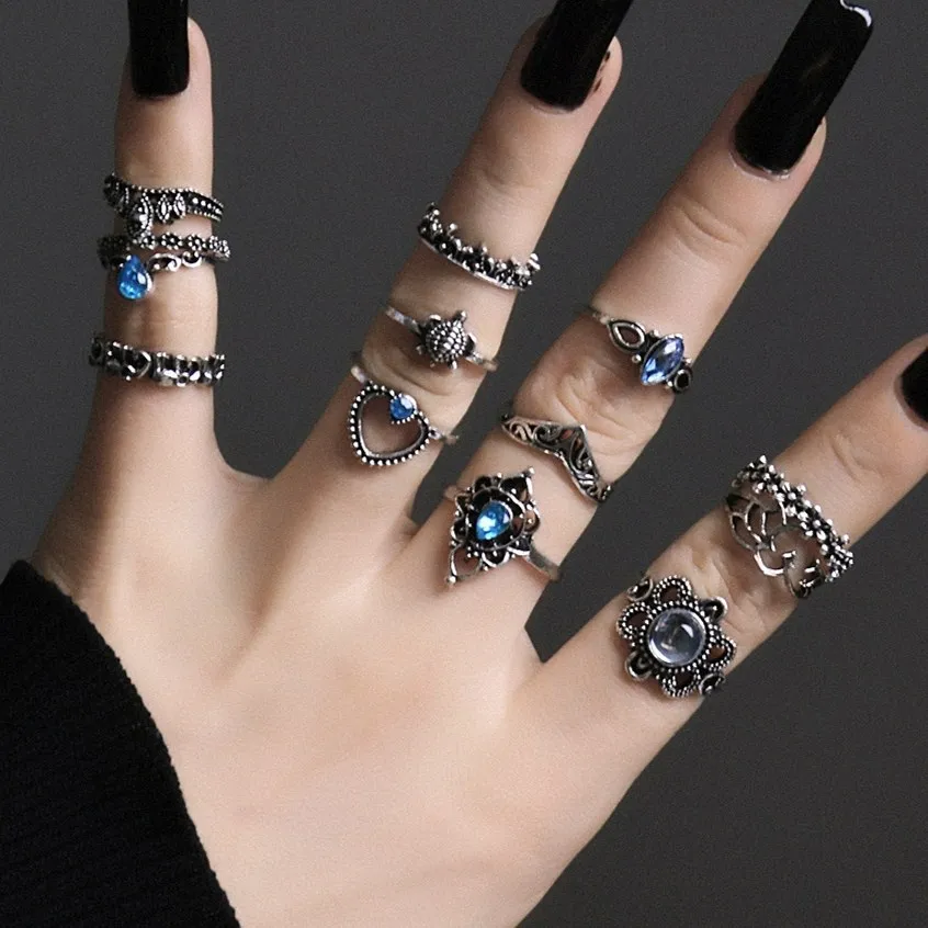Antique Silver Color 13 Pcs/Set Vintage Rings For Women Carved Sunflower Floral Knuckle Rings Set, Picture shows
Antique Silver Color 13 Pcs/Set Vintage Rings For Women Carved Sunflower Floral Knuckle Rings Set, Picture shows
