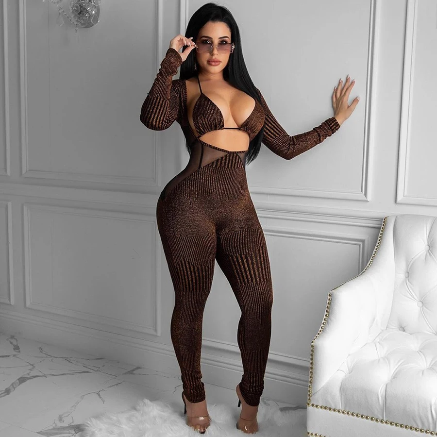 Nibber K20Q09909 2021 New Arrivals Autumn Sexy Flash Skinny Patchwork Two Piece Jumpsuits For Women Jumpsuit
Nibber K20Q09909 2021 New Arrivals Autumn Sexy Flash Skinny Patchwork Two Piece Jumpsuits For Women Jumpsuit
