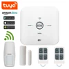 Supports Amazon Alexa - Wireless LAN TUYA Wi-Fi GSM Cellular Home Security System Kit with SOS Panic Button