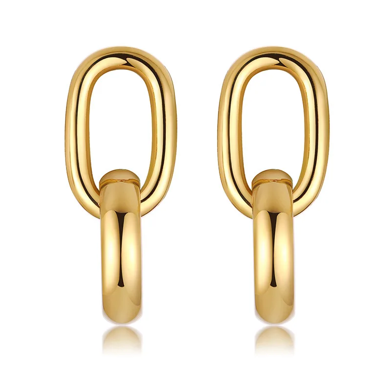 New Fashion Jewelry Wholesaler Stainless Steel 18K Gold Plated Geometric Earrings For Women
New Fashion Jewelry Wholesaler Stainless Steel 18K Gold Plated Geometric Earrings For Women