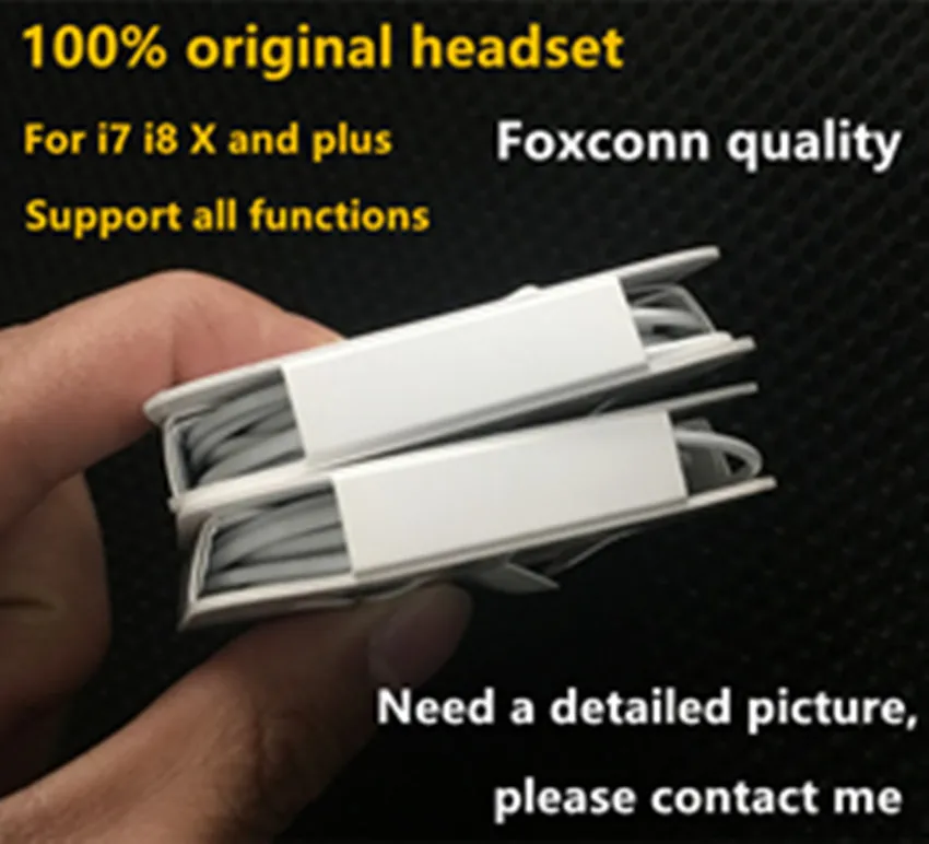Original OEM quality headset in ear headphones earphone With Remote Mic for Foxconn iphone 7 8 X 11 pro max no packaging, White
Original OEM quality headset in ear headphones earphone With Remote Mic for Foxconn iphone 7 8 X 11 pro max no packaging, White