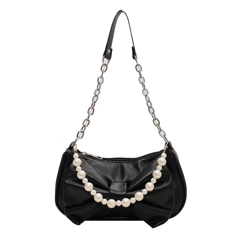 2022 Wholesale Pu Ladies Shoulder Bag Pearl Pleated Armpit Open Bag Korean Chain Single Shoulder Messenger Bag, Black,beige
2022 Wholesale Pu Ladies Shoulder Bag Pearl Pleated Armpit Open Bag Korean Chain Single Shoulder Messenger Bag, Black,beige
