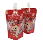 Customized Baby Food Transparent Vacuum Storage Stand up Shaped Spout Retort Pouch Bag