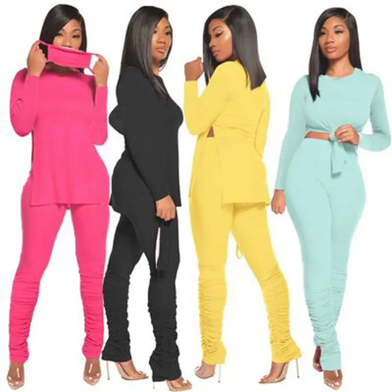 20801-SW6 long sleeve wrinkle design two piece set women clothing sehe fashion, 4 colors
20801-SW6 long sleeve wrinkle design two piece set women clothing sehe fashion, 4 colors