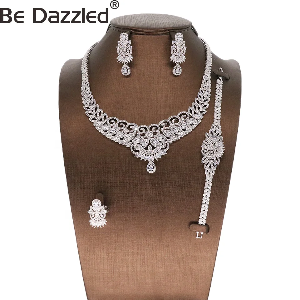 Bedazzled Luxury AAA Cubic Zirconia Bridal Wedding Earring Necklace Ring Bracelet 4 Piece White Color Big Jewelry Set For woman
Bedazzled Luxury AAA Cubic Zirconia Bridal Wedding Earring Necklace Ring Bracelet 4 Piece White Color Big Jewelry Set For woman