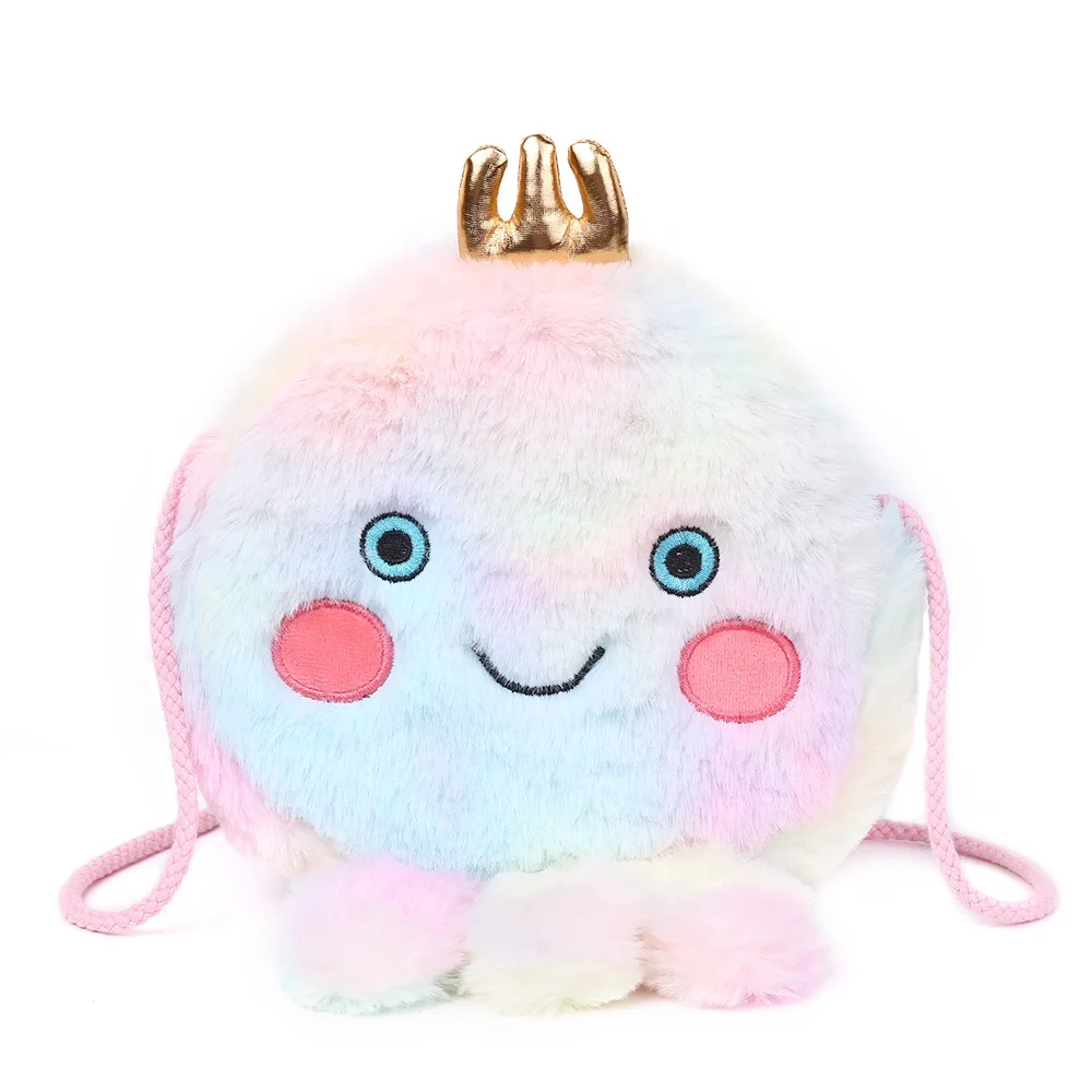 Plush Children's bag Cartoon Octopus Cute Circular Crossbody Shoulder Bags Girl Purses, White,color,pink
Plush Children's bag Cartoon Octopus Cute Circular Crossbody Shoulder Bags Girl Purses, White,color,pink