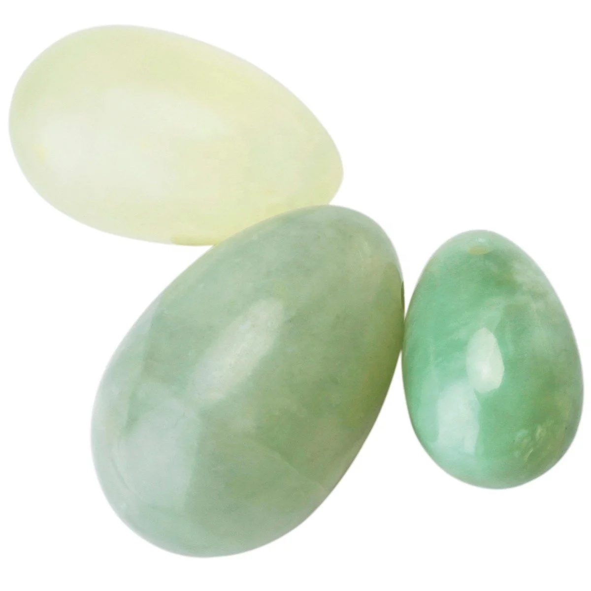 Natural de alta calidad Jade Yoni huevo Jade Yoni masaje huevos para Vaginal