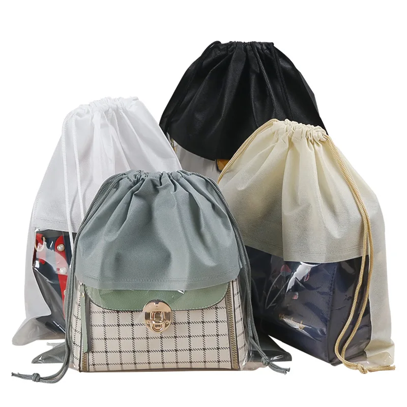High Quality 30x40cm Nonwoven Pvc Clear Window Organza Double String Shoe Dust Drawstring Bag Can Print LOGO, Multicolor optional
High Quality 30x40cm Nonwoven Pvc Clear Window Organza Double String Shoe Dust Drawstring Bag Can Print LOGO, Multicolor optional