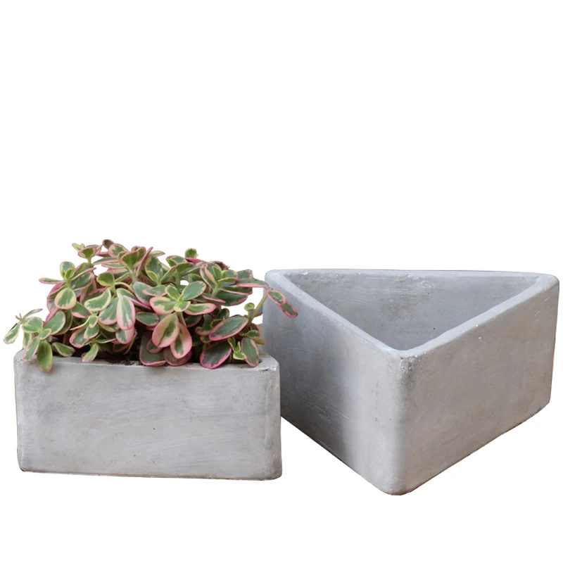 Manufacture direct sale indoor desktop triangle shape cement flower pot for home decor, Cement original color
Manufacture direct sale indoor desktop triangle shape cement flower pot for home decor, Cement original color