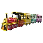 Kids and adult Shopping mall amusement park rides electric trackless train battery operated train set