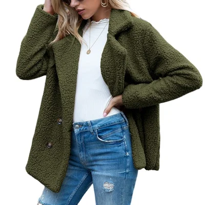 YYF Autumn and winter womens coat button Lapel loose sweater cardigan sheep cake wool coat
YYF Autumn and winter womens coat button Lapel loose sweater cardigan sheep cake wool coat