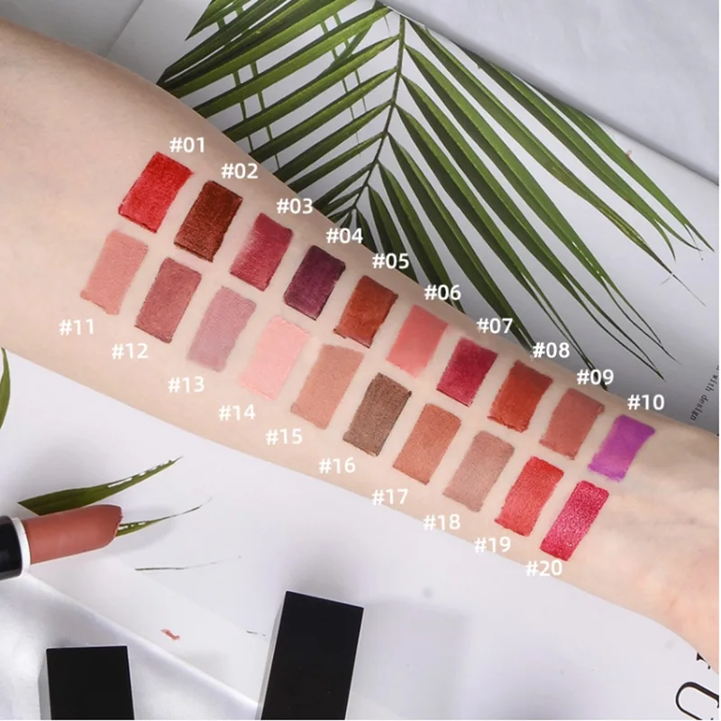 Manufacturer customization directly supplies the new 20 color matte lipstick waterproof color rendering lip glaze without LOGO
Manufacturer customization directly supplies the new 20 color matte lipstick waterproof color rendering lip glaze without LOGO