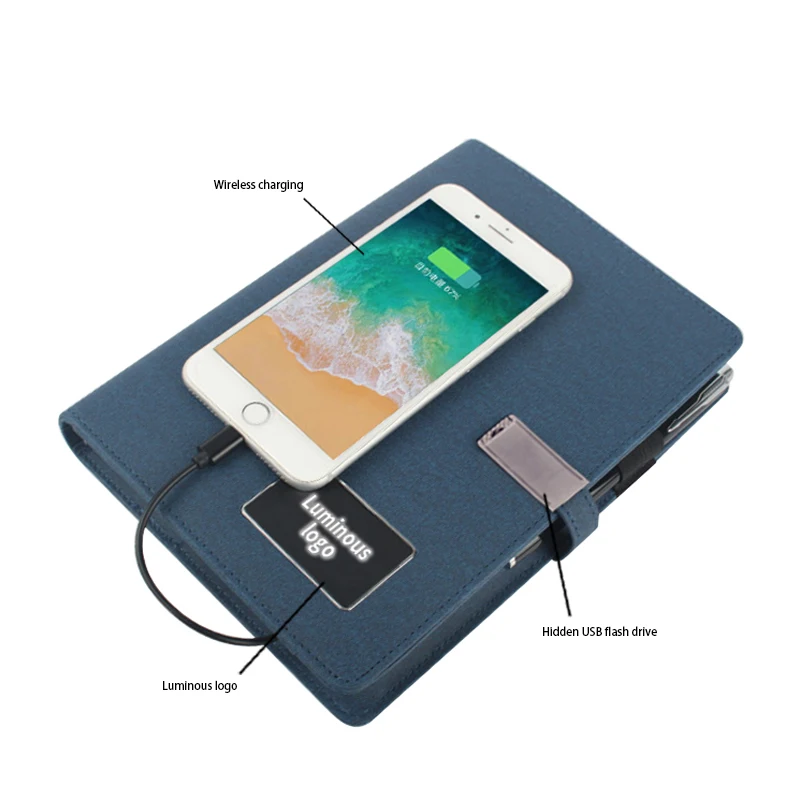 multifunctional a5 leather wireless charging notebook with power bank customized planner lighting logo with power bank notebook
multifunctional a5 leather wireless charging notebook with power bank customized planner lighting logo with power bank notebook