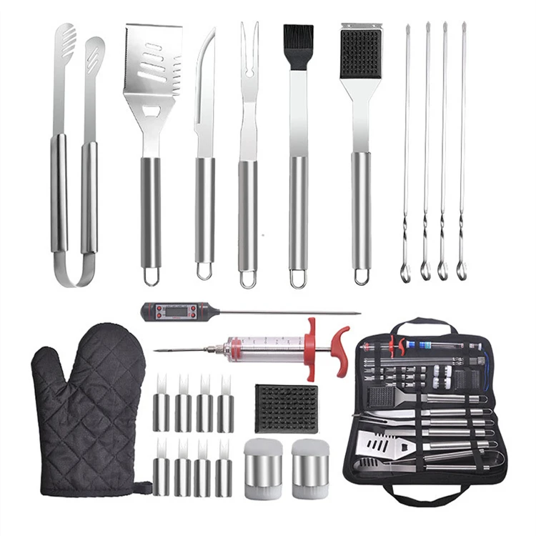 grilling tool set with grill glove